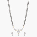 Risva Nakshatra CZ Black Beads Necklace Set