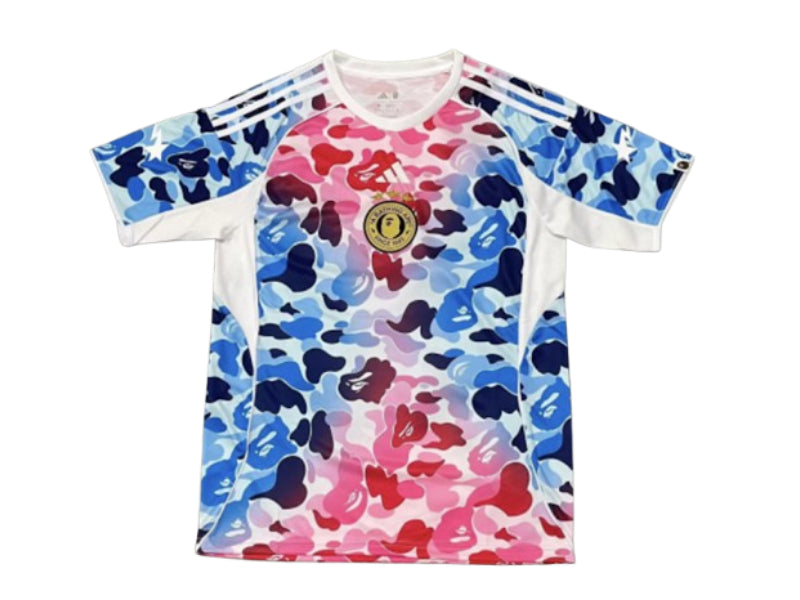BAPE X Adidas Collaboration 2025 Camo Blue/Pink