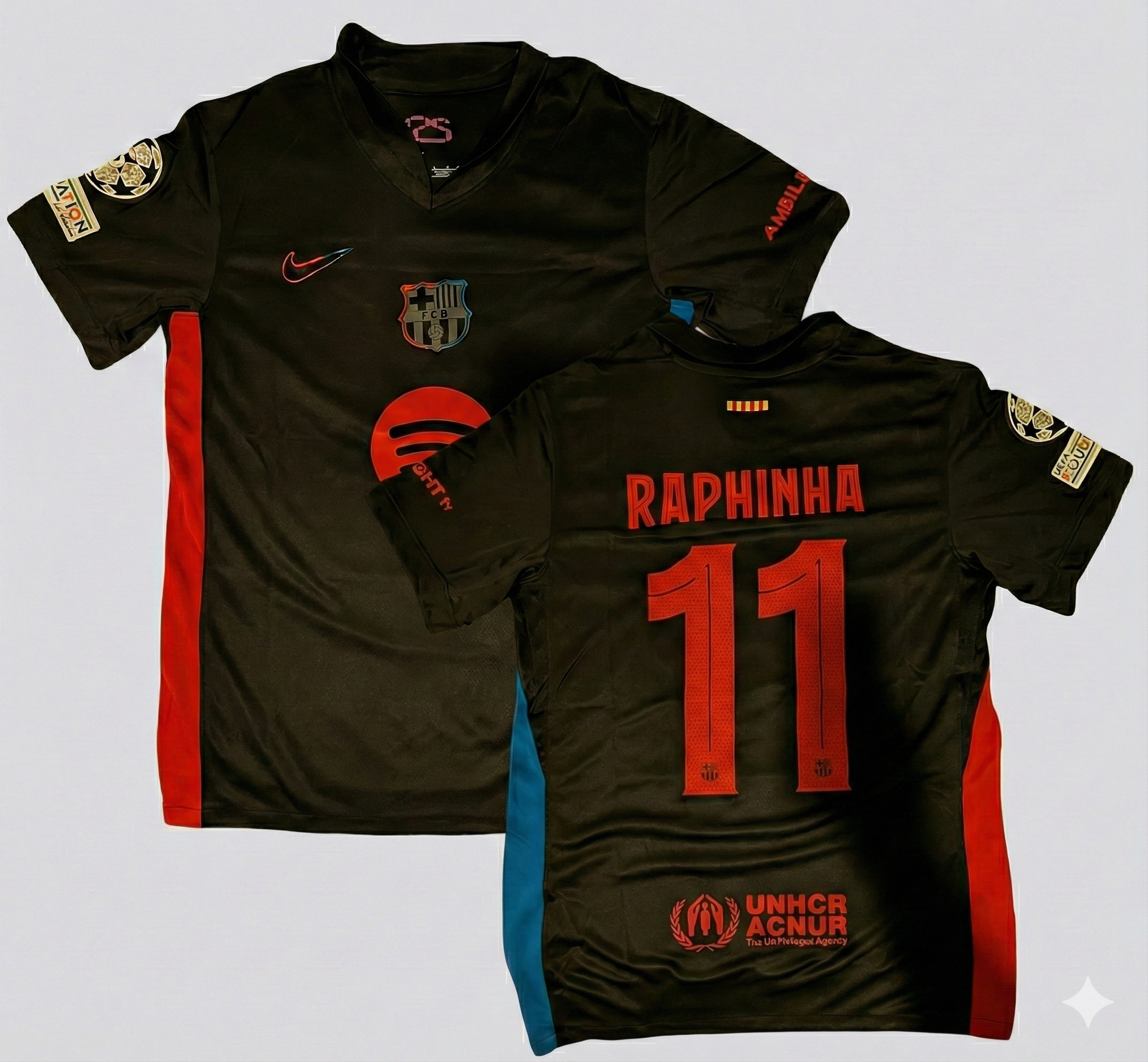 Barcelona Raphael Dias Belloli Raphinha 2024-25 Away Black 11