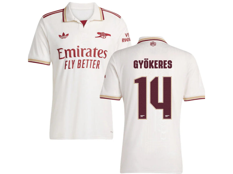 Arsenal 3rd Kit 2025-26 Viktor Gyökeres White 14