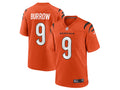 Cincinnati Bengals Joe Burrow Orange 9