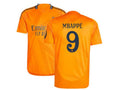 Real Madrid Kylian Mbappe 2024 Away Orange 9