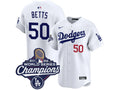 Los Angeles Dodgers Mookie Betts 2025 World Series Champions White 50