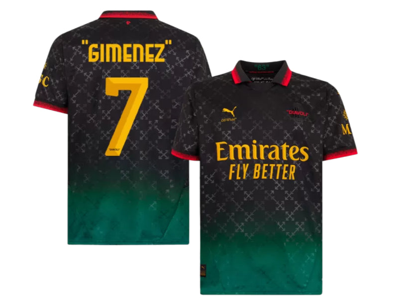 AC Milan X Off White Santiago Gimenez Black 7