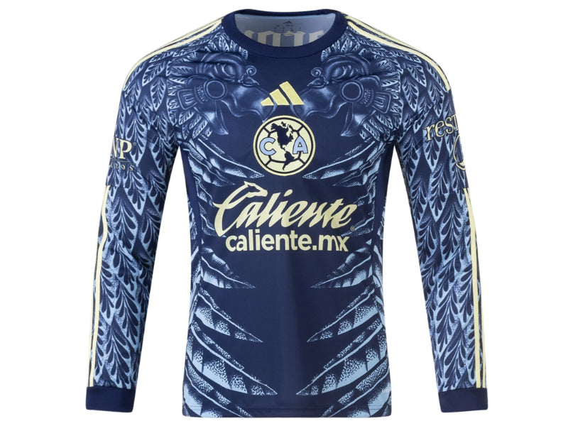 Club America 2025-26 Away Blue Long Sleeve