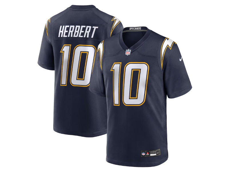 Los Angeles Chargers Justin Herbert Navy Blue 10